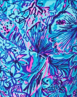 UPF 50+ Luxletic 9" Reid Short -Lilly Pulitzer Shop 004966 breakwaterblueshellsnbellsgolf a4 sf