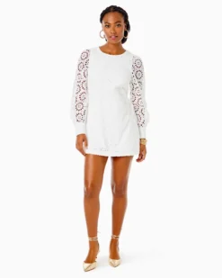 Aisha Eyelet Romper -Lilly Pulitzer Shop 007396 resortwhiteoversizedpinwheeleyelet a4 sf
