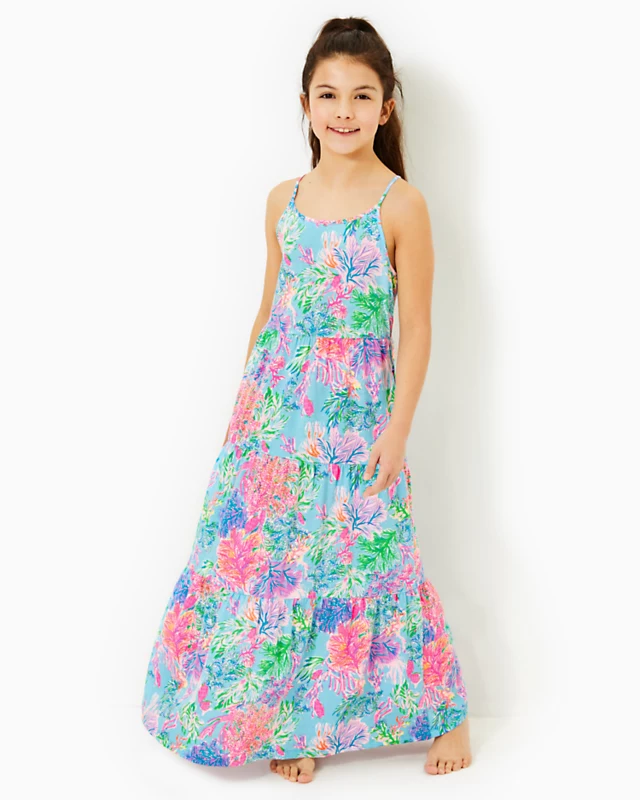 Girls Harleigh Maxi Dress 2 Girls Harleigh Maxi Dress - Image 2