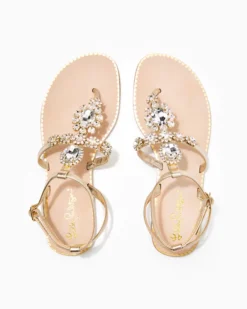 Katie Embellished Sandal 6 Katie Embellished Sandal -Lilly Pulitzer Shop 007801 goldmetallic a3 sf