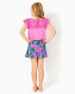 Girls Tania Romper 8 Girls Tania Romper -Lilly Pulitzer Shop 008717 cerisepinksafarisunset a3 sf
