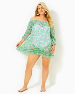 Maribeth Cover-Up -Lilly Pulitzer Shop 009673 botanicalgreenjustwingitengineeredcoverup a6 sf