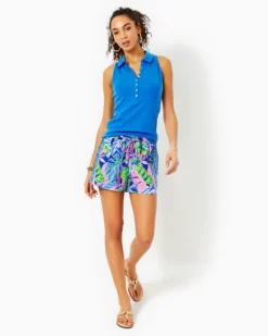 5" Katia Mid-Rise Short -Lilly Pulitzer Shop 009701 bluegrottobeleafinyourselfengineeredshort a3 sf