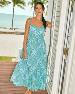 Hiedi Cotton Maxi Dress 11 Hiedi Cotton Maxi Dress -Lilly Pulitzer Shop 009940 prismbluegoodgreefengineeredmaxidress campaigntest sf