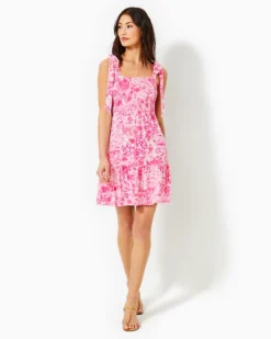 Kailua Smocked Dress -Lilly Pulitzer Shop 010149 peonypinkseasidescene a4 sf