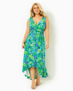 Moana Wrap Maxi Dress -Lilly Pulitzer Shop 010161 botanicalgreeninaflutter a4 sf