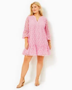 Bekah Eyelet Dress 12 Bekah Eyelet Dress -Lilly Pulitzer Shop 010606 peonypinkoversizedpinwheeleyelet a6 sf