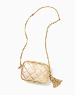 Dessa Leather Crossbody Bag -Lilly Pulitzer Shop 010852 goldmetallic a3 sf