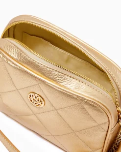 Dessa Leather Crossbody Bag -Lilly Pulitzer Shop 010852 goldmetallic a4 sf