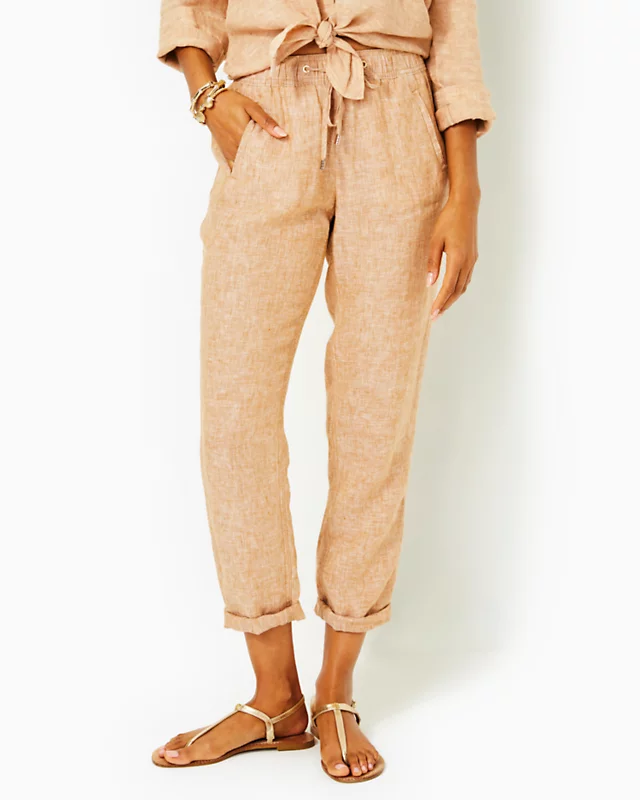31" Taron Mid-Rise Linen Pant 2 31" Taron Mid-Rise Linen Pant - Image 2