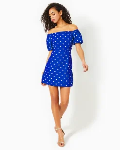 Jada Off-The-Shoulder Romper 7 Jada Off-The-Shoulder Romper -Lilly Pulitzer Shop 012170 bluegrottohotterspot a3 sf