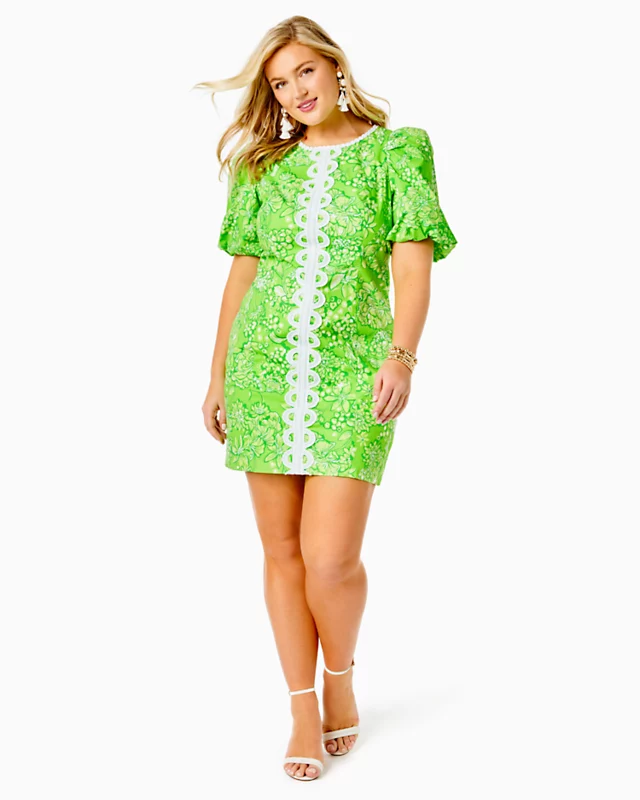 Alyce Elbow Sleeve Stretch Cotton Shift 6 Alyce Elbow Sleeve Stretch Cotton Shift - Image 6