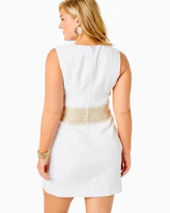 Rubina Stretch Shift Dress -Lilly Pulitzer Shop 012610 resortwhitepineapplepuckerjacquard a6 sf