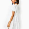 Charlet Short Sleeve Linen Dress