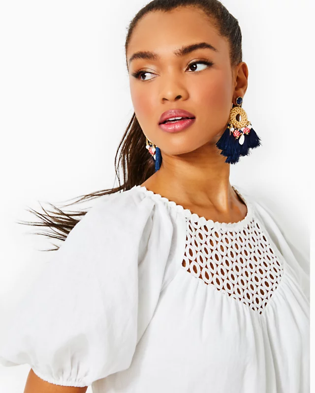 Charlet Short Sleeve Linen Dress 3 Charlet Short Sleeve Linen Dress - Image 3