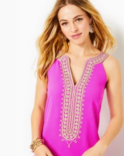 Sandrah Embroidered Maxi Shift Dress -Lilly Pulitzer Shop 012868 wildfuchsia a3 sf