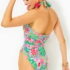 Ledger Halter One-Piece Swimsuit