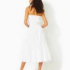 Nikole Strapless Eyelet Midi Dress