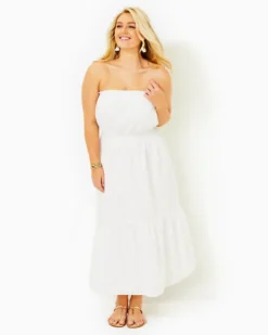 Nikole Strapless Eyelet Midi Dress -Lilly Pulitzer Shop 013027 resortwhitetidepooleyelet a5 sf