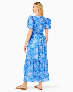 Ezralyn Short Sleeve Cotton Maxi Dress