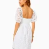 Kay Short Sleeve Eyelet Dress