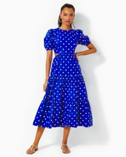 Lyssa Cotton Midi Dress -Lilly Pulitzer Shop 013664 bluegrottohotterspot a3 sf