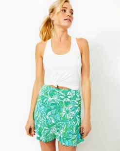 UPF 50+ Luxletic Zadora High Rise Skort -Lilly Pulitzer Shop 013672 botanicalgreensafarisangria a5 sf