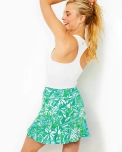 UPF 50+ Luxletic Zadora High Rise Skort -Lilly Pulitzer Shop 013672 botanicalgreensafarisangria a6 sf