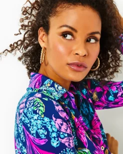 Tropical Twist Hoop Earrings -Lilly Pulitzer Shop 013686 goldmetallic a3 sf