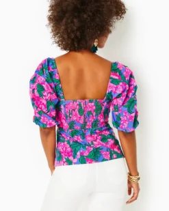 Bitsy Stretch Cotton Top