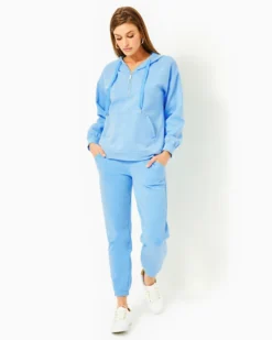 28" Mallie Knit Pant -Lilly Pulitzer Shop 013802 heatheredfrenchieblue a3 sf