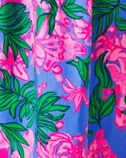 Shawnlee Elbow Sleeve Off-The-Shoulder Cotton Midi Dress -Lilly Pulitzer Shop 013832 cerisepinksafarisunset a8 sf