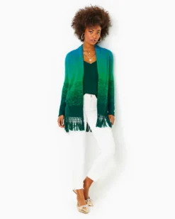 Tatum Ombre Cardigan -Lilly Pulitzer Shop 013835 evergreenmarledombre a3 sf