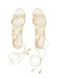 Lilly Pulitzer Women's Fit To Be Tied Gladiator Sandal -Lilly Pulitzer Shop 24762 962goldmetallicalt1