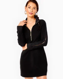 Skipper Solid Popover Dress -Lilly Pulitzer Shop 27655 onyx a3 sf