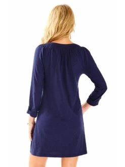 Lilly Pulitzer Women's Sleeved Essie Dress -Lilly Pulitzer Shop 27678 408truenavyalt2