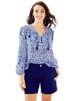 Lilly Pulitzer 7 Inch Jayne Stretch Short -Lilly Pulitzer Shop 28735 408truenavy a3bc4dd0 0045 4975 a492 d95bcf766914