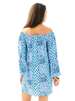 Lilly Pulitzer Nevie Off The Shoulder Dress -Lilly Pulitzer Shop 30288 115resortwhitetoeinalt2